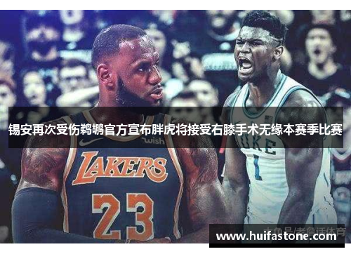 锡安再次受伤鹈鹕官方宣布胖虎将接受右膝手术无缘本赛季比赛